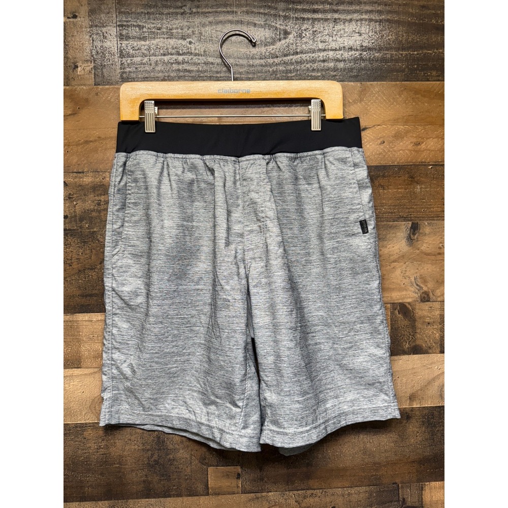 prAna Peak To Creek Shorts Men's Medium‎ Gray Heathered Moisture Wicking Stretch